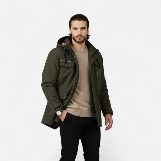 Men’s Casual Hooded Zip Jacket – Simple Daily Style