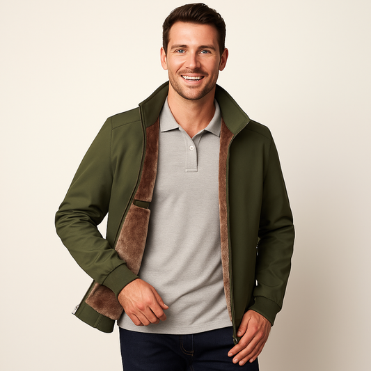 Men’s Fleece-Lined Zip Jacket – Comfortable Everyday Outerwear