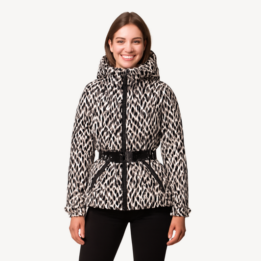 Women’s Belted Hooded Puffer Jacket – Contemporary Quilted Coat